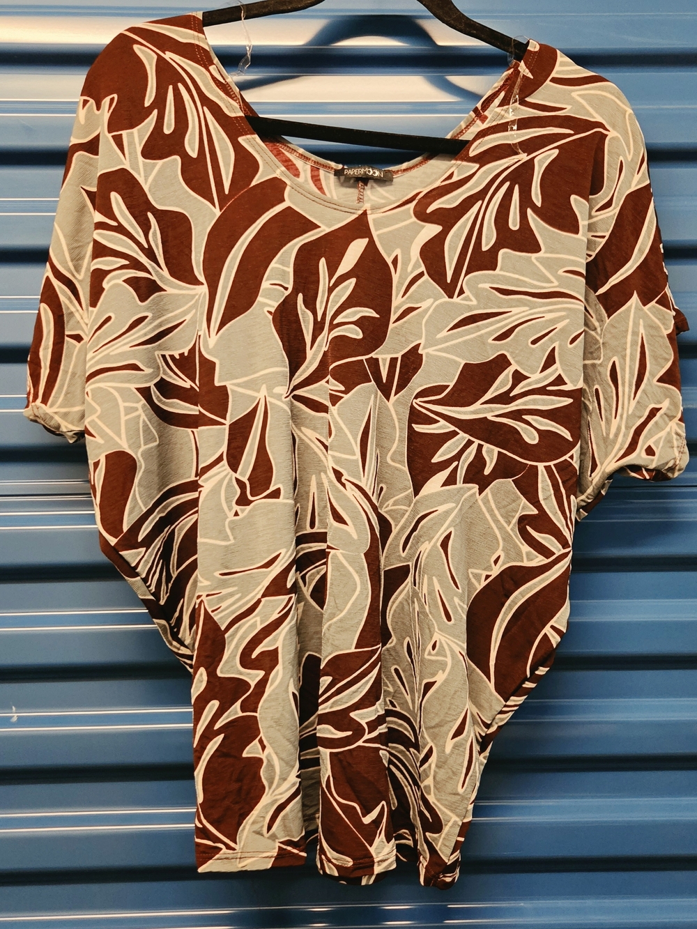 Paper Moon Floral Tunic Brown & Cream